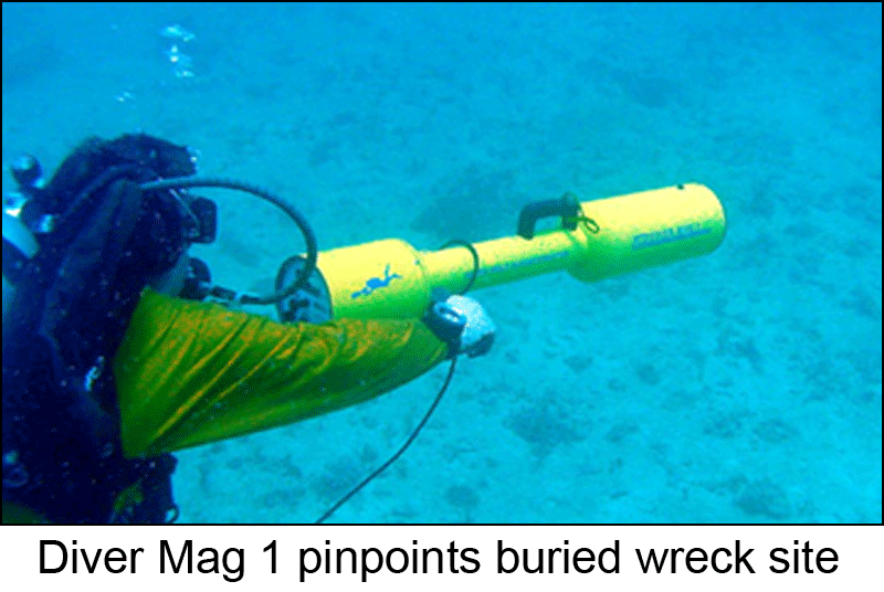 Diver Mag-1 in wreck hunt