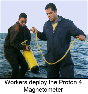 Worker deploys the Proton 4 Magnetometer
