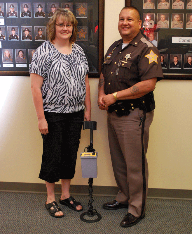 Angie Kresse with Chief Deputy Jeff Campos of Sheriff Dept