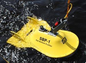 Sub Bottom Profiler (SBP) deployed in water