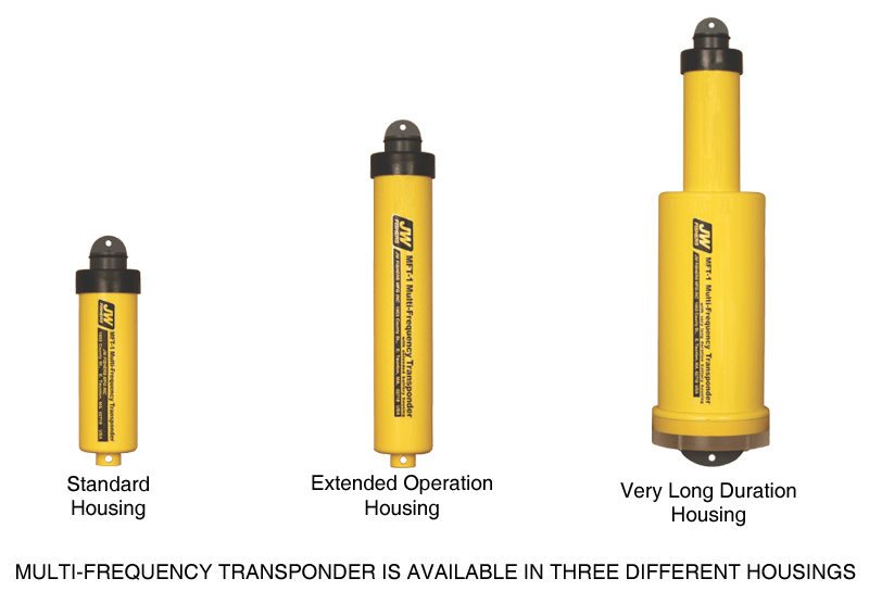 Different Multi-Frequncy Transponder; Standard Housing, Extended Operation Housing and Very Long Duration Housing